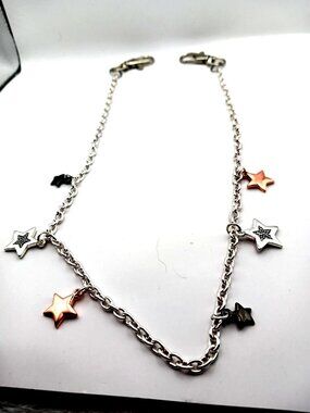 Metal Multi Colored Star Pants Or Wallet Chain 18 Inches